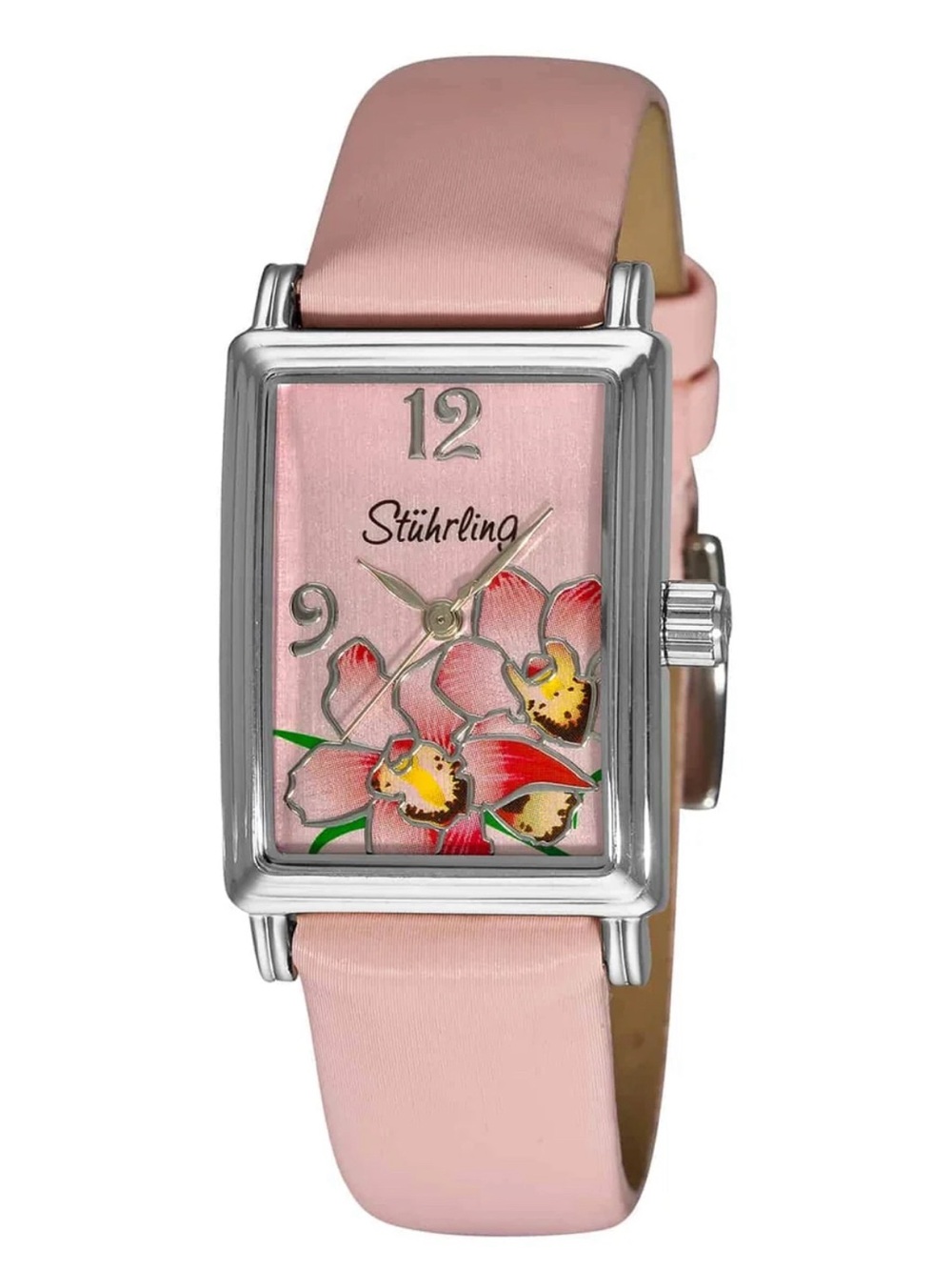 Stuhrling Original Pink Floral Dial Women's Watch